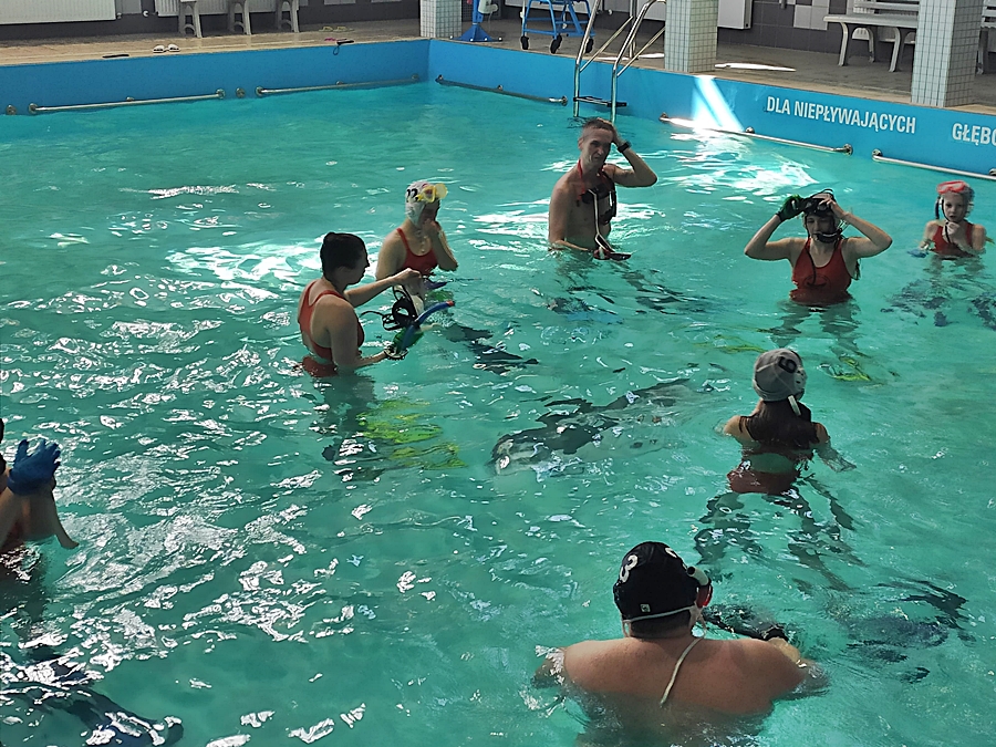 Hokej pod wodą Walenie Siemianowice Śląskie Trening 23 III 2024